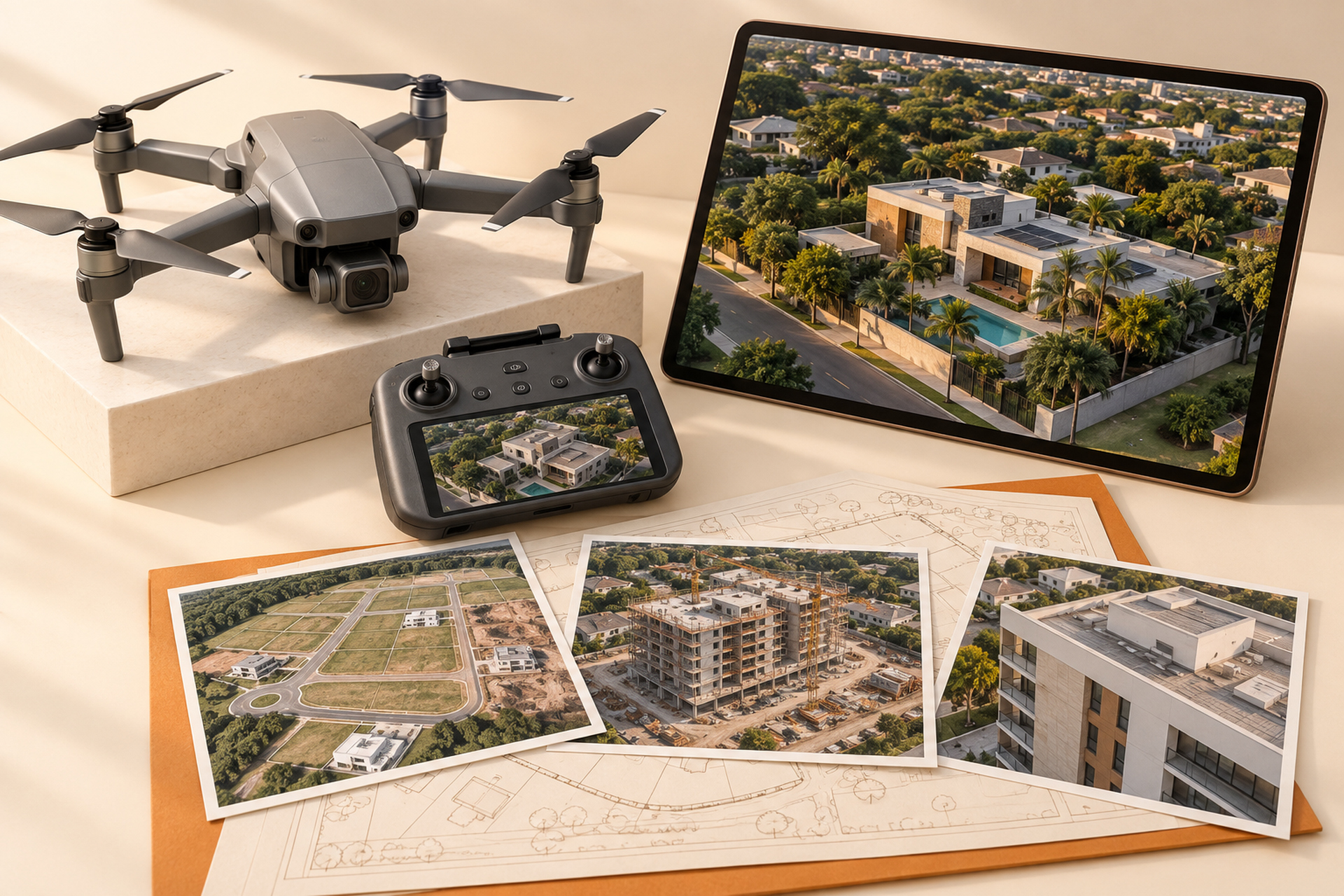 Imagens aéreas com drones para imóveis e projetos